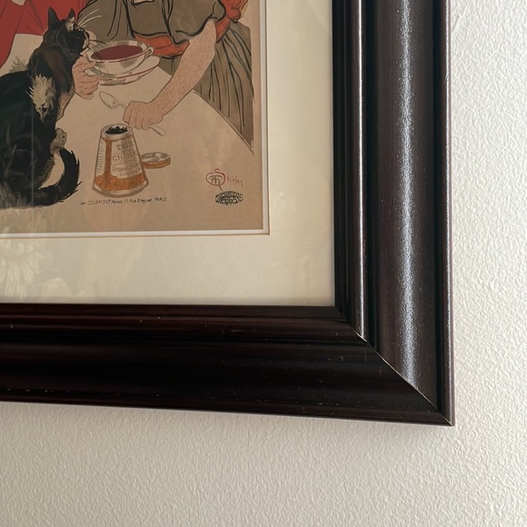 Framed Steinlen Art Nouveau Print | Companie Francaise des Chocolats et des Thès - Picture 4 of 9